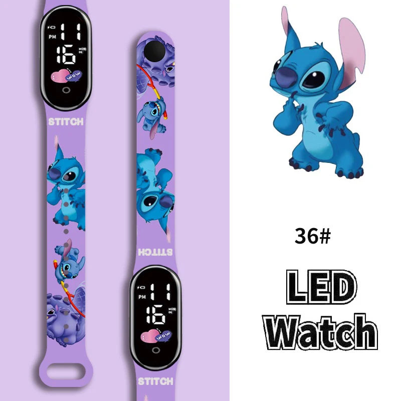 Relógio Infantil Stitch à prova d'água